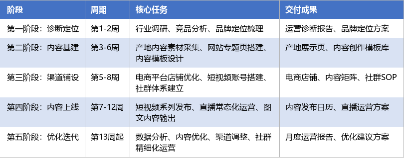 落地实施路径表