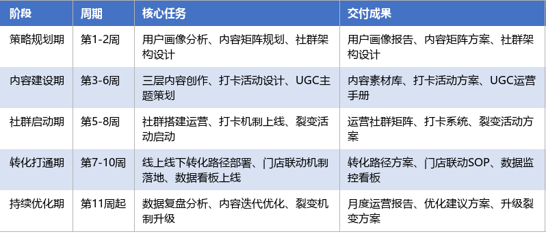 落地实施路径表