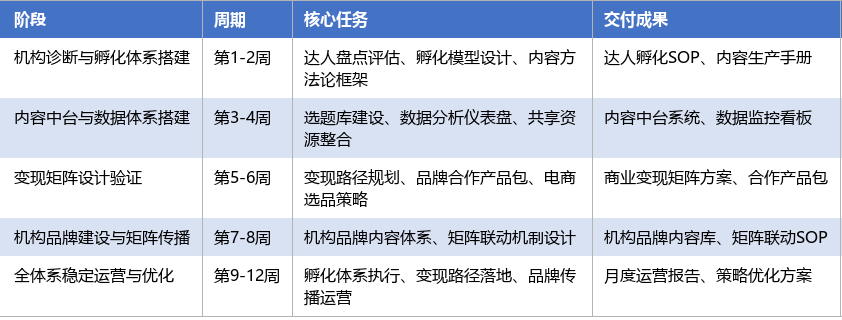 落地实施路径表