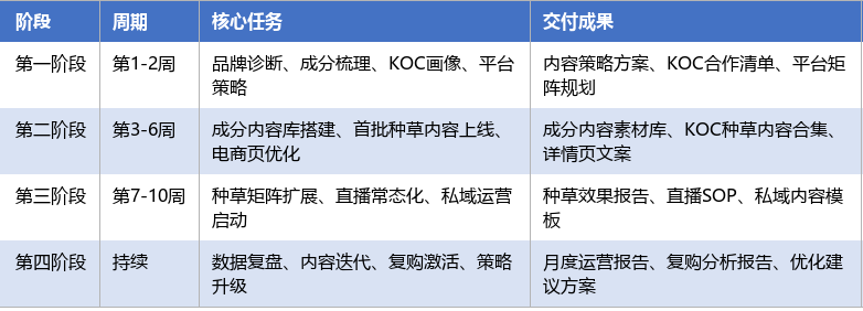 落地实施路径表