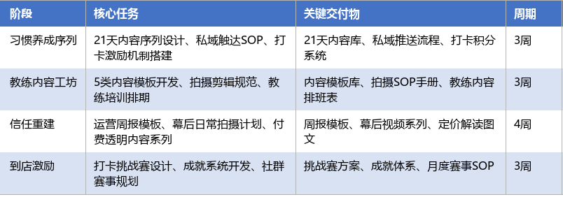 落地实施路径表