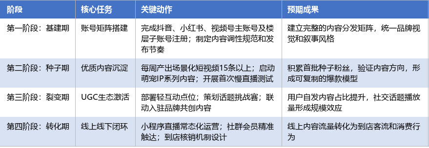 落地实施路径表