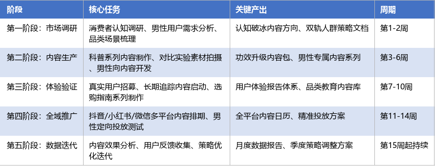 落地实施路径表