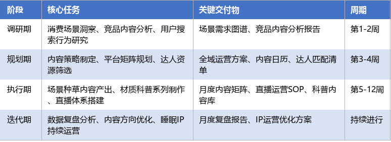 落地实施路径表